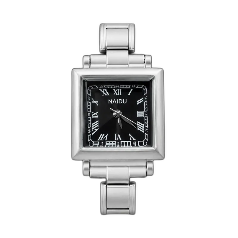 Silver Square Black Roman